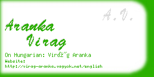 aranka virag business card